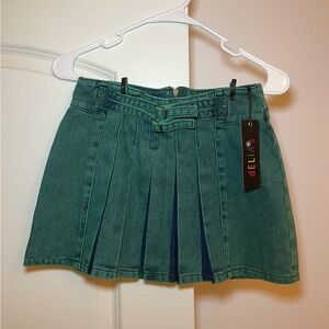 Mini Pleated Jean Skirt Brand New With Tags Size XS
